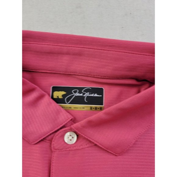NEW Jack Nicklaus Cool Plus Men M Coral Pink Performance Golf Polo Wicking UPF - Picture 3 of 11